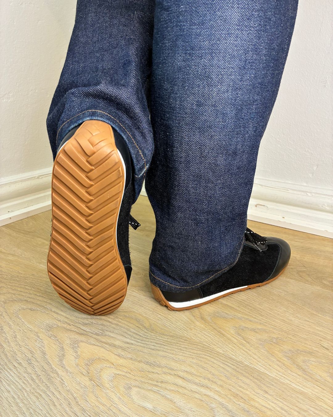 Penny sneaker suede black