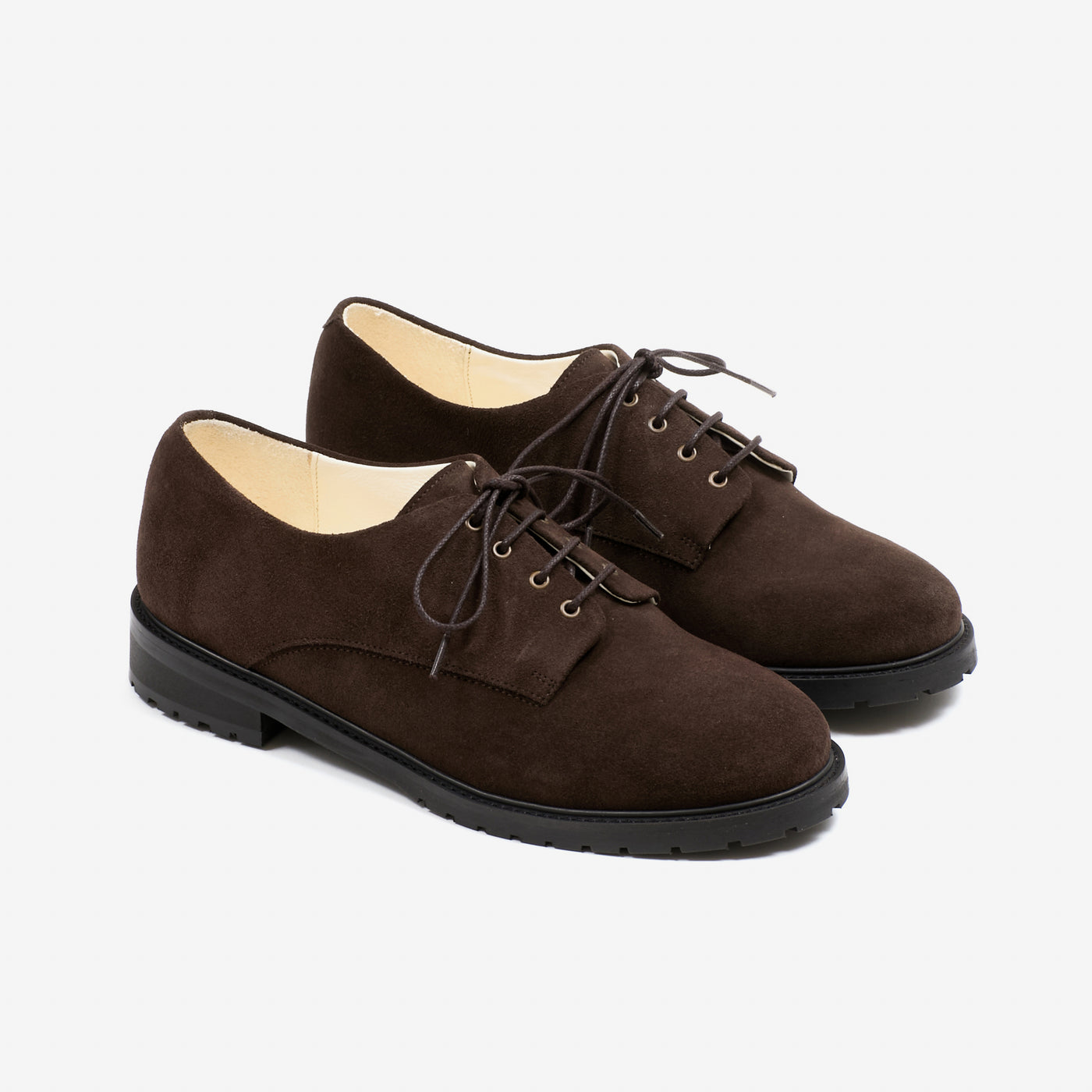 Ruby lace-up suede brown