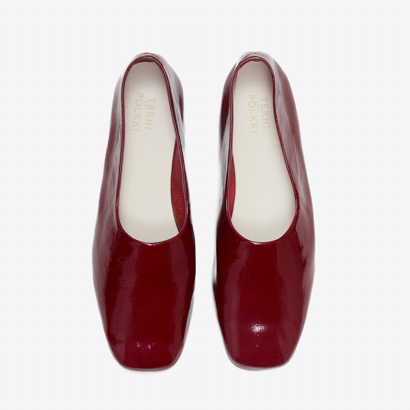 Ursula ballerina patent leather cherry red